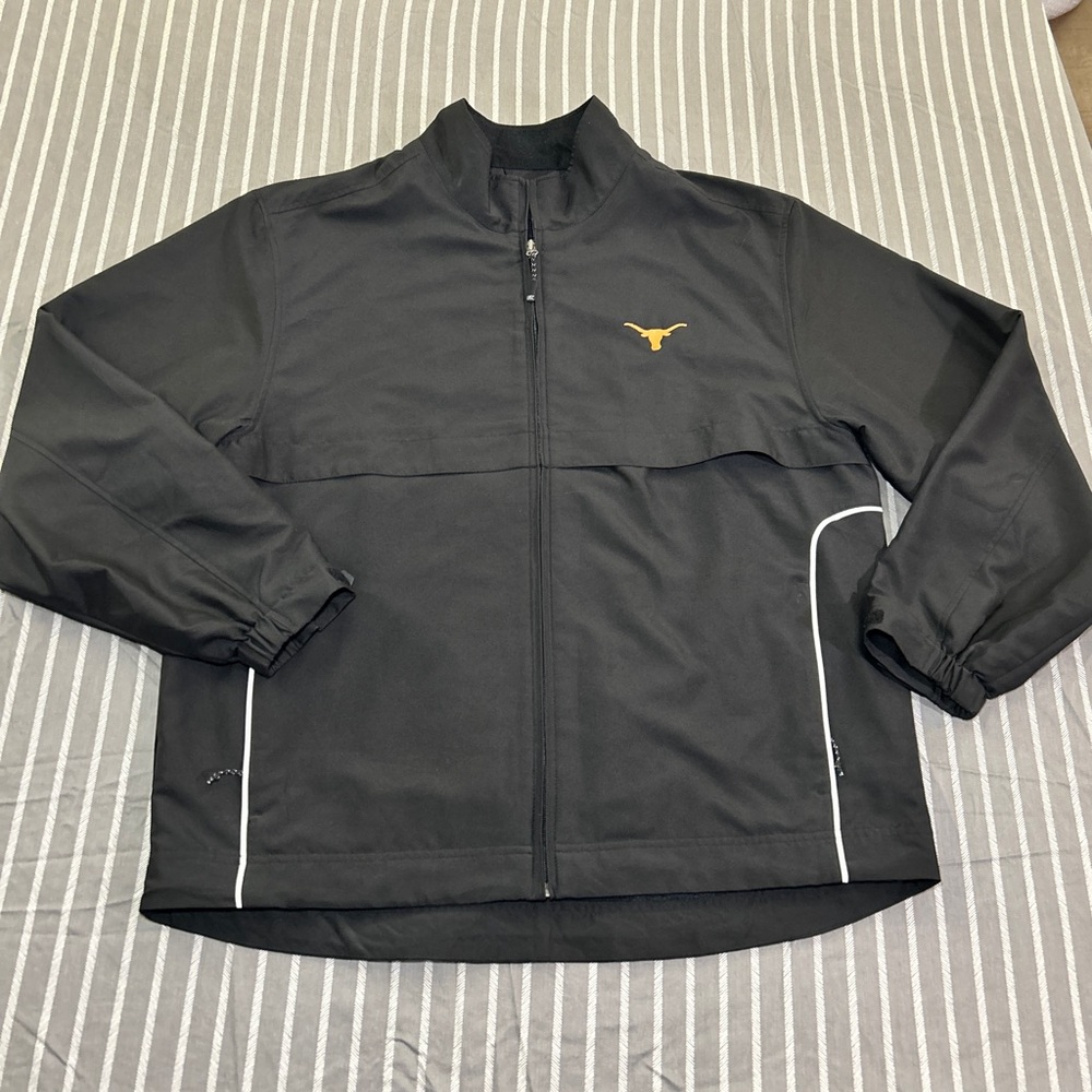 Cutter & Buck Black Texas Longhorns Primary Logo full zip Mens L